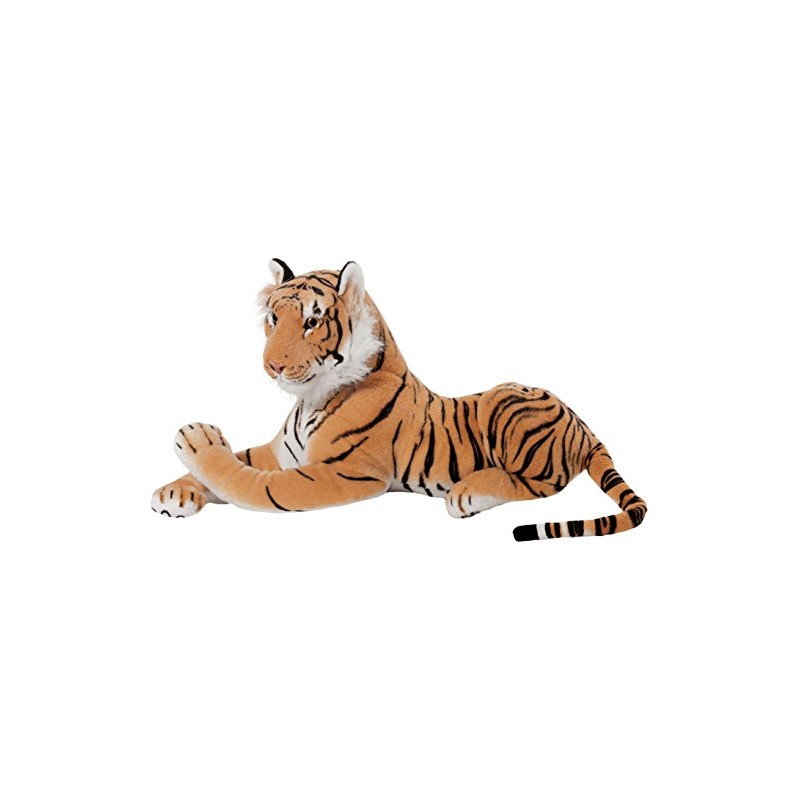 BRUBAKER Tiger Kuscheltier 45 cm - liegend Stofftier Plüschtier -