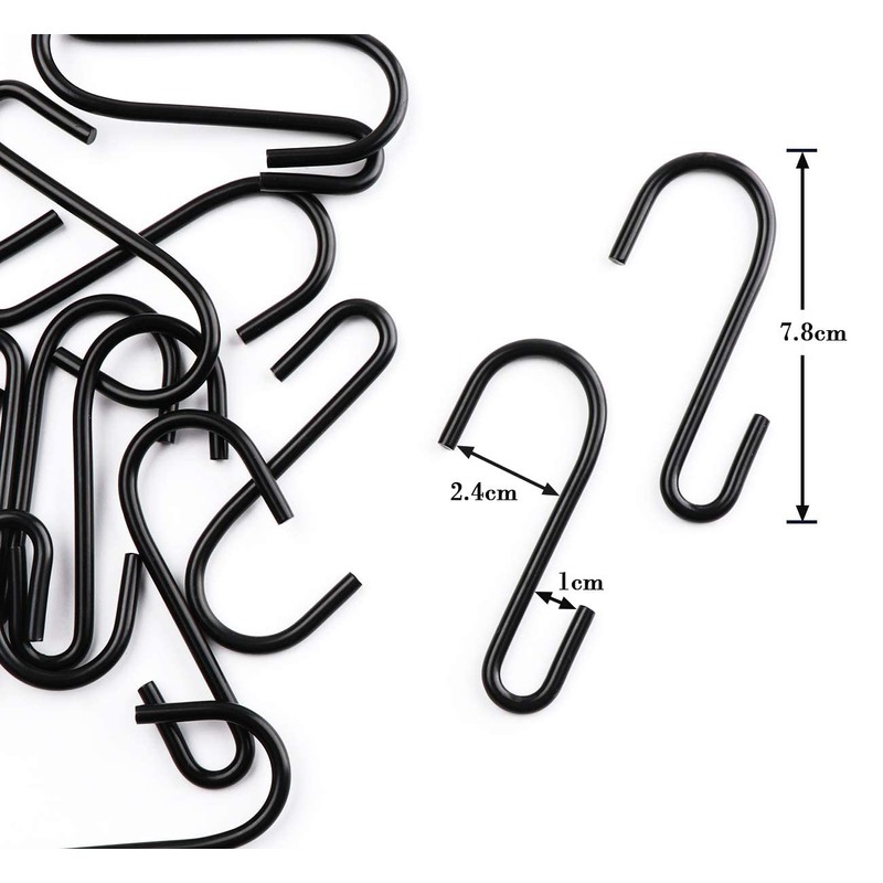 ilauke 20 Pack S Shaped Hooks Heavy Duty S Hooks