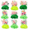 Ephlyn 9Pcs Hawaii Luau Honeycomb Centerpieces Tropical Aloha Party Decorations