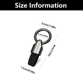 WQEDVN 2PCS Car Keyring, Car Key Chain, Key Ring Clips, Car Keychain,Car Key Chain Ring Clip for Men Woman Multifunctional Keychain Ring Holder(Black + Gun Black)