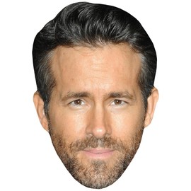 Ryan Reynolds (Brown Hair) Celebrity Mask, Flat Card Face, Fancy Dress Mask