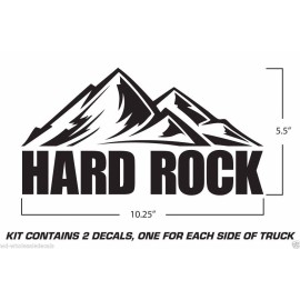 Jeep Wrangler Vinyl Decals Rubicon Sahara Unlimited X Sticker Hard Rock BLACK X2