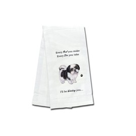 Black Shih Tzu - Toalla de cocina suave, altamente absorbente, regalos de Shih Tzu negro, toallas de cocina para lavar platos, paños de cocina, reutilizables, secado rápido, 100% algodón natural,