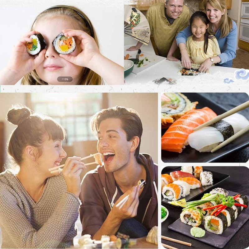 Wtpncil Bamboo Sushi Rolling Mat, Sushi Roller, Sushi Maker, Sushi