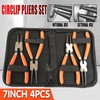 Heavy-Duty 7-Inch Circlip Plier Set, 4 PCS Snap Ring Pliers