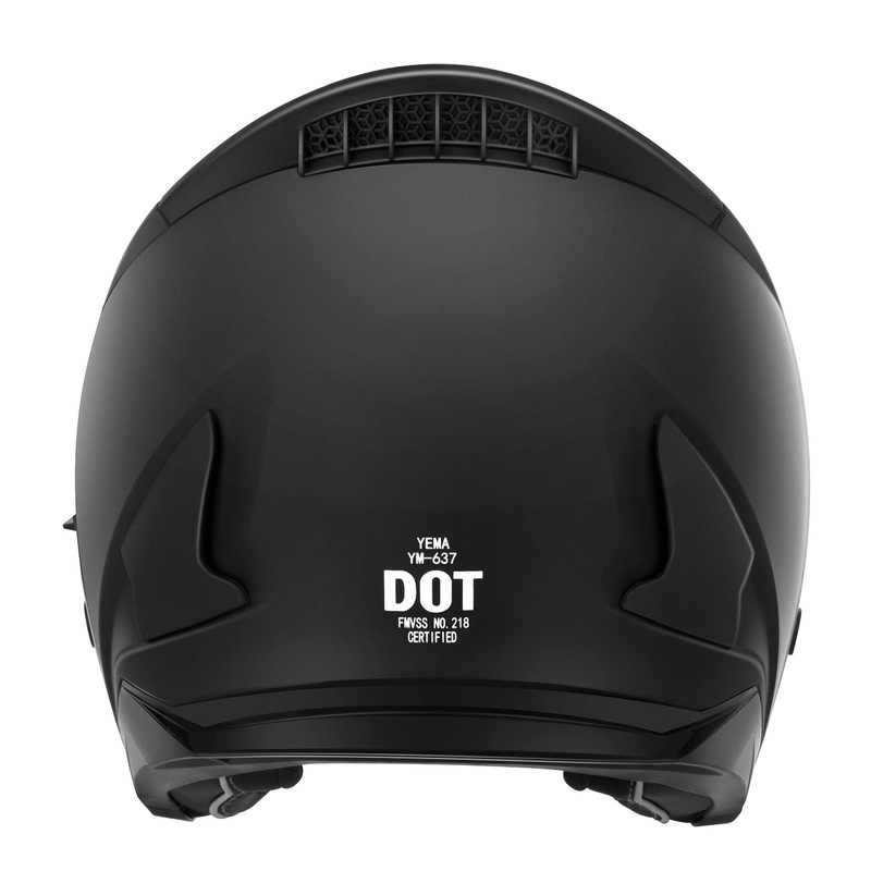Motorcycle Open Face Helmet YEMA YM-637 DOT Approved 3/4 Half