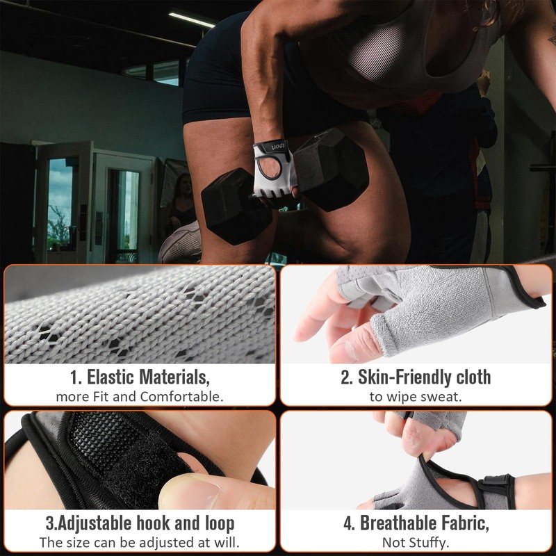 LEFAFA Gym Gloves, Breathable Workout Gloves for Men and Women,