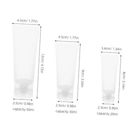 Baluue 30pcs Travel Dispensing Hose Squeeze Bottles Reusable Toothpaste Tube Empty Squeeze Tubes for Travel Pouches Gloss