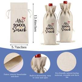 Teacher Appreciation Gifts Teacher Wine Bag Teacher Thank You Gifts End of Year Teacher Gifts Back to School Gifts After School Snack Wine Bag