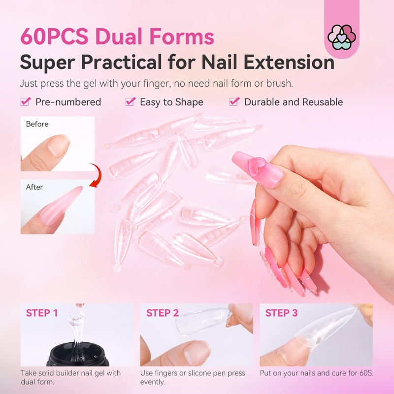 Saviland Builder Gel Length Solid Builder Nail Gel Kit Beginner: