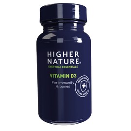 Higher Nature - Vitamin D3 - Supports Immunity - Supports Muscle Function - The Sunshine Vitamin - Vegetarian - 120 Capsules
