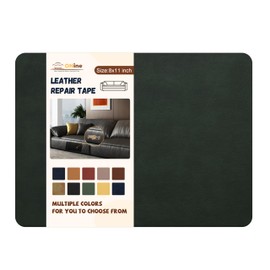 ONine Leather Repair Patch，Self-Adhesive Couch Patch，Multicolor Available Scratch Leather 8X11 Inch Peel and Stick for Sofas, Car Seats Hand Bags Jackets(Green)