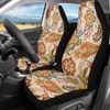Qpednta Boho Floral Car Seat Covers 2 Pcs Stretch Polyester