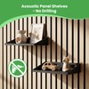 GEEKHOM Acoustic Panel Shelves 2 Pack: No Drill Floating Shelves