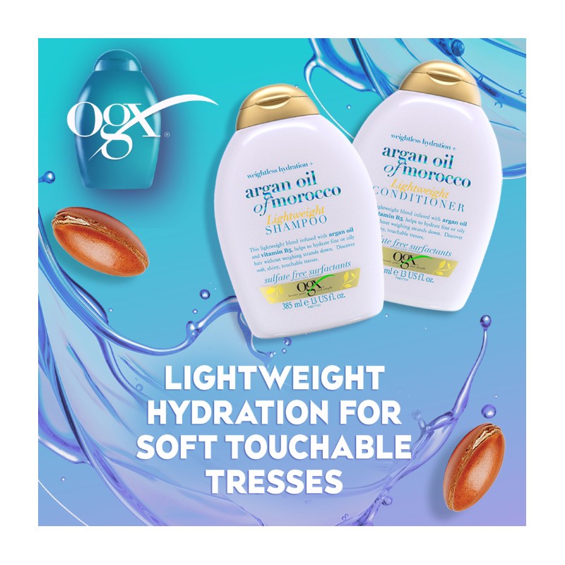 Ogx Argan Oil of Morocco Lightweight Shampoo 385ml