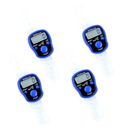 DollaTek 4pcs Mini Stitch Marker Row Finger Counter LCD Display Electronic Digital Counter