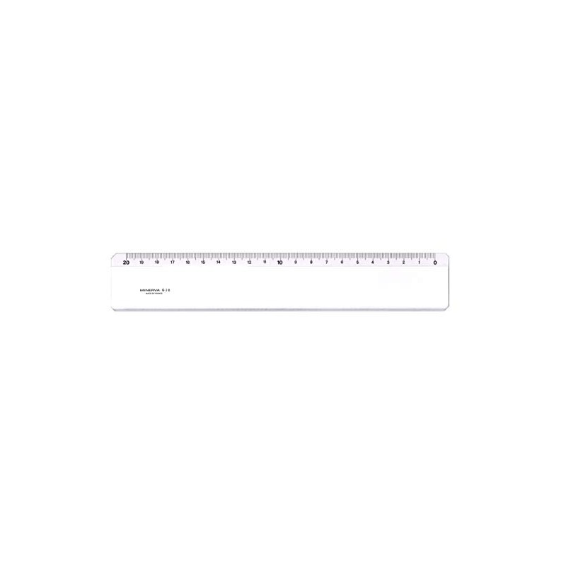 Minerva A Altuglas Altuglass Left Handed Ruler 20 cm Grey