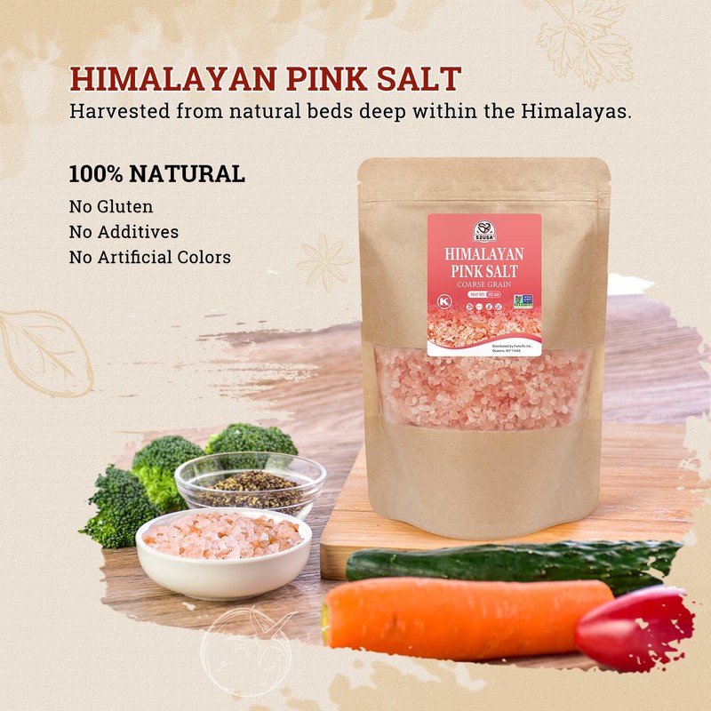 52USA Whole Black Peppercorns 12 oz + Himalayan Pink Salt