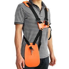 Trimmer Shoulder Strap, Shoulder Strap for Brushcutter, Carry Strap for Brushcutter, Brush Cutter Strap, Grass Trimmer Strap, Provides a Comfortable and Efficient Garden Experience, Orange