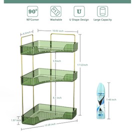 Webetop Corner Bathroom Counter Organizer, Bathroom Makeup Countertop Organizer, Corner Storage Organizers for Vanity, Bathroom，Dresser, Cosmetic, Kitchen Spice Rack