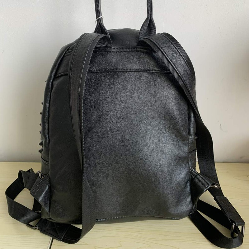 AlwaySky Women's Skull Backpack Rivet Fogged Mode Daypack Gothic Purse