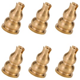 6 Pieces Incense Holder Brass Incense Burner Holder Gourd-Shaped Incense Stick Holder Incense Stand Base Incense Stick Burner for Yoga Spa Room Home Office, Golden