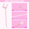 HUHOLE Pegboard Hooks 2 Inch 50PC, Pink Peg Board Hooks,