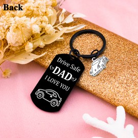 Ibiwe Drive Safe Keychain for Him Dad Gifts From Daughter Son Best Dad Ever Gifts Fathers Day Gift From Daughter Son