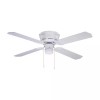 Patriot Lighting 42" White Indoor Ceiling Fan Flush Mount 4