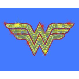 Unbranded BIG 9.2" Wonder Woman iron on rhinestone transfer wonderwoman applique patch