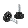 sourcing map M6 x 15mm Metric Male Thread Knurled Clamping