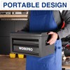 WORKPRO 15 Inch Metal Tool Box with 2 Drawers &