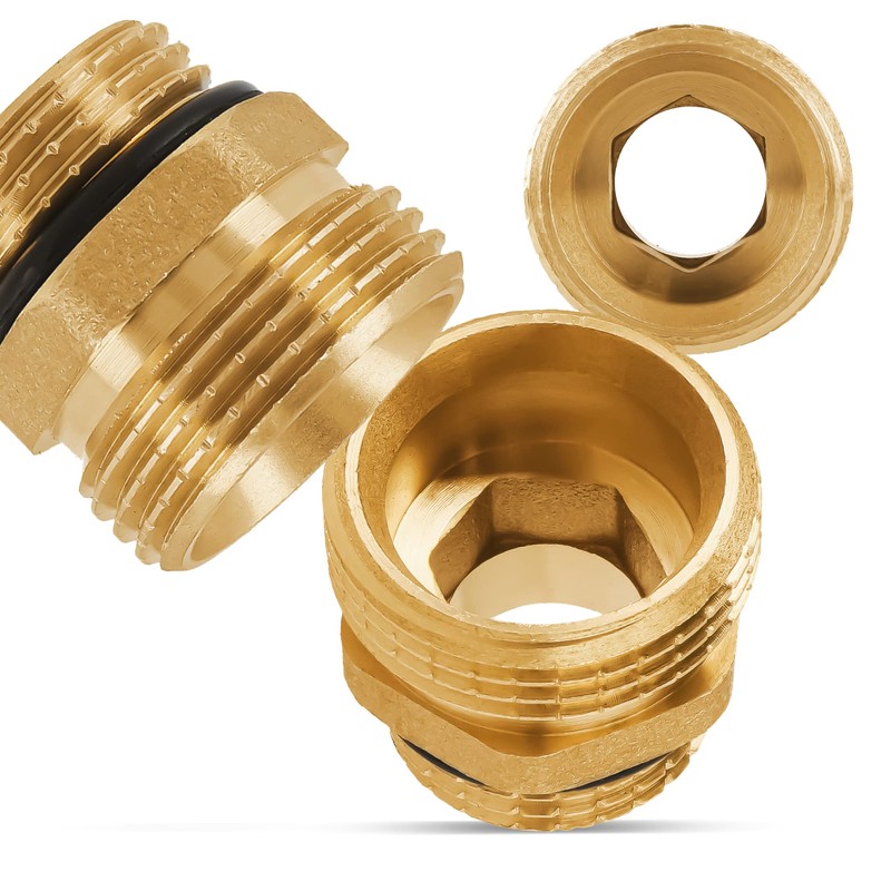 Brass Reducer 1/2" x 3/4" O Ring Nipple Male Adapter