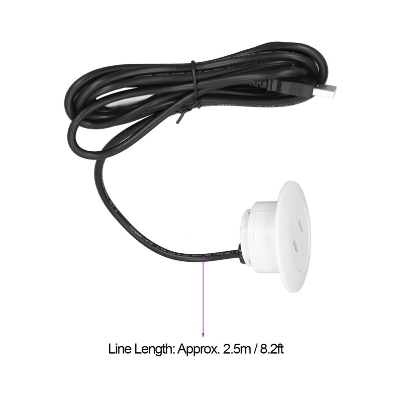 Sofa USB Charging Socket, Universal Flush-Mounted Installation 5V Dual USB