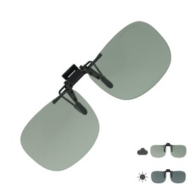 [OTC.web] MSG9348 Dimmable, Polarized Front Clip, Darkening Color, Sunglasses, UV Protection, UV Protection, Ultra Lightweight, Flip-up, Large, Cool, 07 Polarized Dimmer Smoke