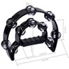 igadgitz Xtra U7236 Double Half Moon Tambourine - Black