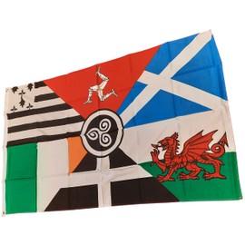 NWFlags Celtic Nations Flag 5ft x 3ft 75d Premium Polyester Suitable For Flagpoles | Strong Polyester 5x3 foot material flag with Eyelets