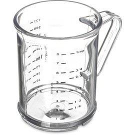 Carlisle FoodService Products CFS 431507 Commercial Plastic Measuring Cup, 1 Cup, Clear