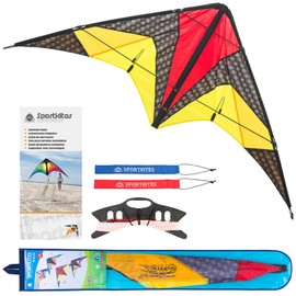 HQ Kites and Designs Quickstep II Beginner Sporting Kite, Graphite, Outdoor Activities For Ages 10 Years and up