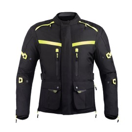 WICKED STOCK Waterproof Motorcycle Jacket Men - CE LEVEL2 Reflective Motorcycle Armor Biker Jacket Men with 8 Pockets - 4 Season Mens Motorcycle Jacket with Adjustable Biceps, Forearms and Waist