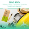 Traveling Panda Mini Travel Bamboo Toothbrush Kit with 2 Soft