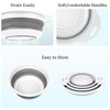 Cluren Collapsible Colander 3-Pack Set Space-Saving Foldable Kitchen Strainer with