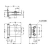 LAMP GH34-0CR-K Chrome-Plated Square Internal Wood Hinge for Glass/Acrylic Doors