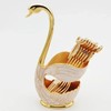 Elegant Swan Spoon and Fork Holder, Decorative Metal Cutlery Organizer