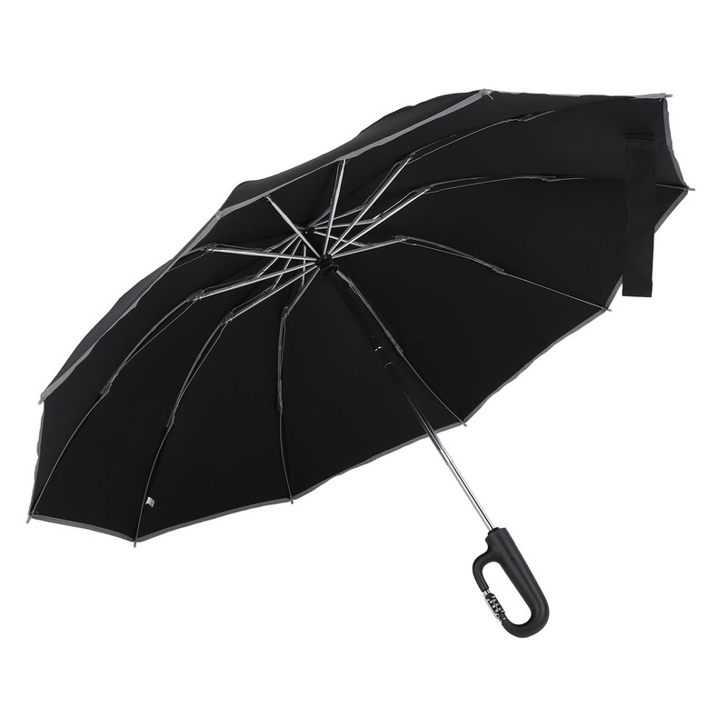 Automatic Umbrella Reflective Safety Strip Ring Buckle Umbrella Windproof Portable