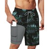 SURF CUZ 9" Mens Swim Trunks with Compression Liner Swimming