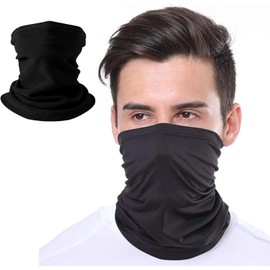 Winter Loop Scarf for Men & Women, Men's and Women's Tube Scarf Neck Scarf Mouth and Nose Protection, Sun Protection,Warmer for Outdoor Skiing, Motorcycle, Running, Cycling, Cotton Outdoor Black Elast