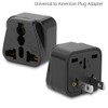 BoxWave to American Outlet Plug Adapter - Black, Plug Adapter for Smartphones and Tablets