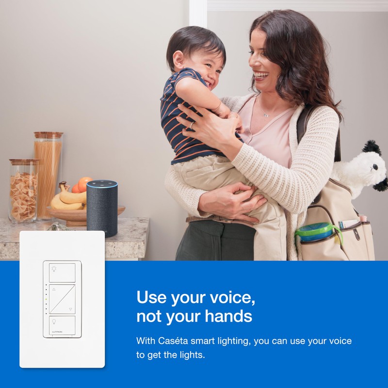 Lutron Caseta 3 Way Smart Dimmer Light Switch Kit, Includes
