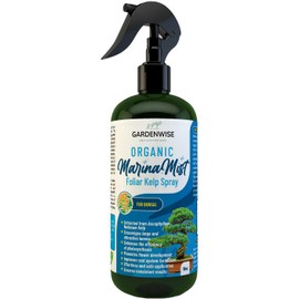 GARDENWISE Organic Marina Mist Foliar Spray for All Live Indoor and Outdoor Bonsai Tree Plants | Micro Nutrients for Vital Bonsai Health | Gentle Formula | Liquid Plant Food | Quick Results (16 oz)